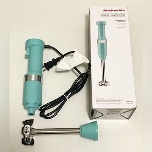 KitchenAid Corded Handheld Blender Aqua Sky Color